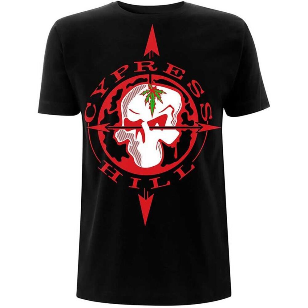 Cypress Hill Unisex Adult Skull T-Shirt / Black